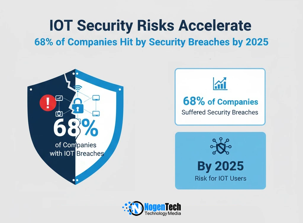 Image of By 2025, the risk is undeniable, 68% of companies using IoT have already suffered security breaches.