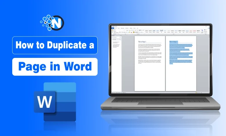 How to copy or Duplicate a Page in Word