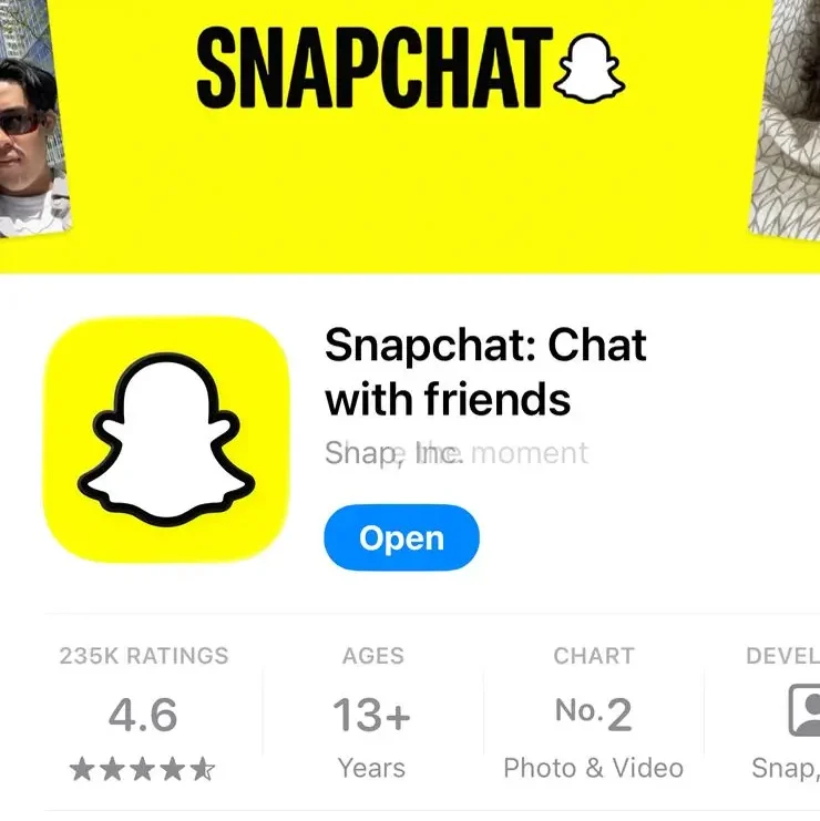Image of Snapchat on AppStore