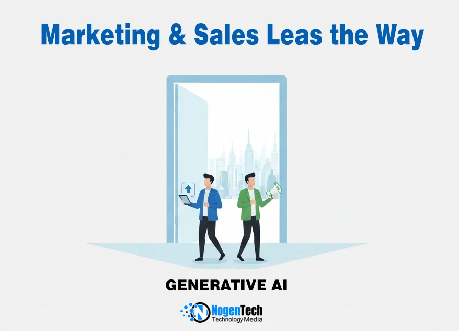 Image of Marketing and sales departments are at the forefront of adopting Generative AI technologies.