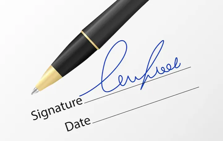 Wet Signature Vector