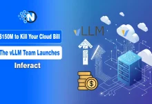 Text graphic: "$150M to Kill Your Cloud Bill: The vLLM Team Launches Inferact" over a high-tech background.