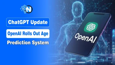 Animated illustration of a person using a phone with the ChatGPT logo, representing OpenAI’s new age prediction feature.