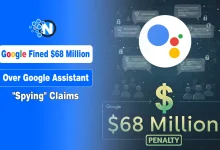 A Google Nest smart speaker on a table, representing the $68 million privacy settlement.