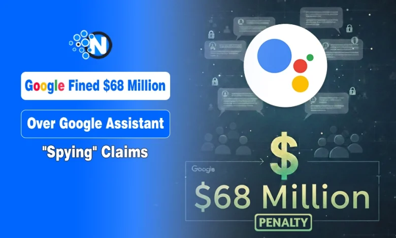 A Google Nest smart speaker on a table, representing the $68 million privacy settlement.