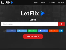 Screenshot of Letflix homepage