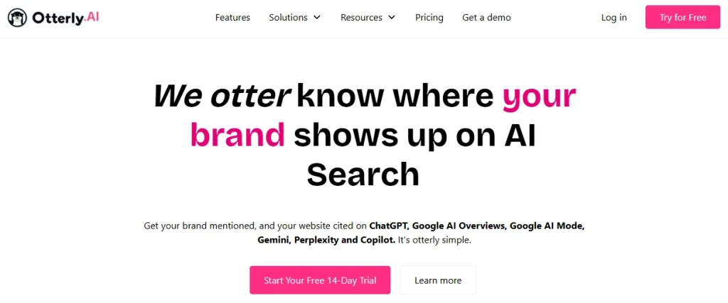 OtterlyAI homepage