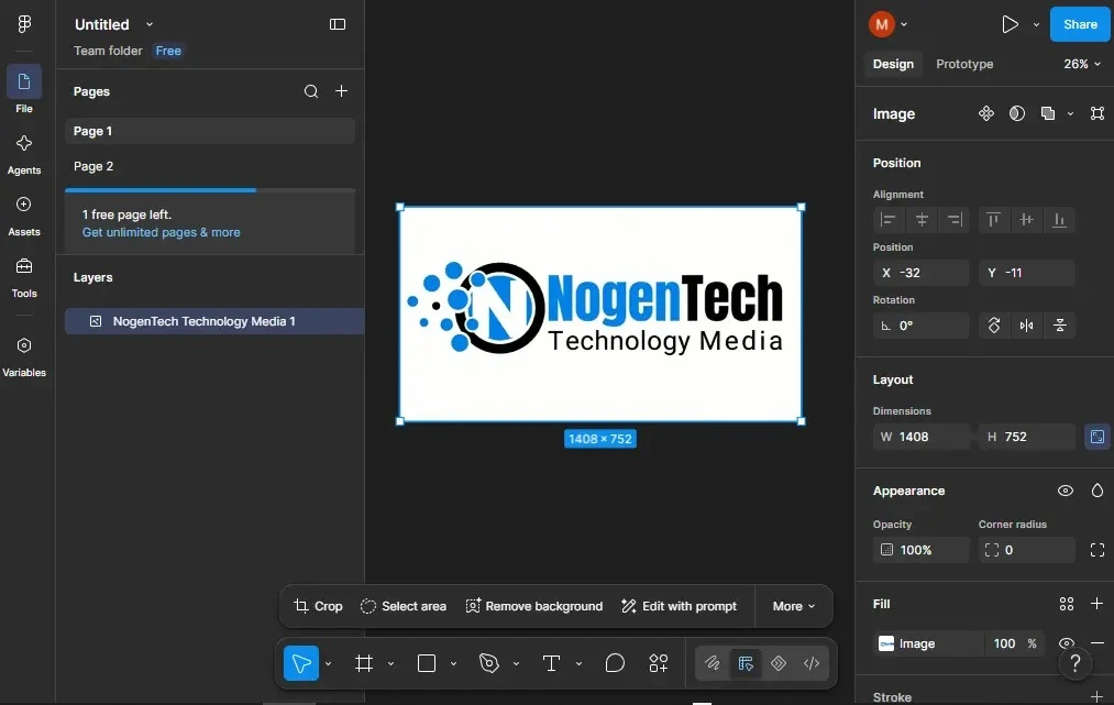 Screenshot of Figma Editing Panel by NogenTech