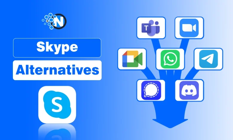 Skype alternatives showing video calling, messaging, and online meeting apps.