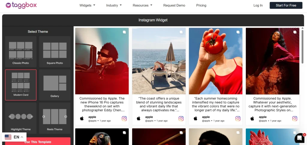 Taggbox Instagram Widget