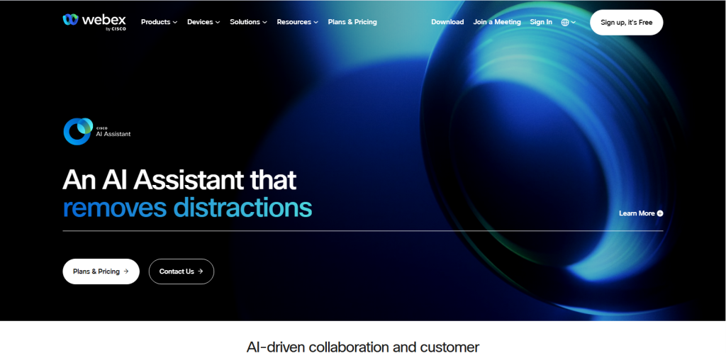 Screenshot from Webex by Cisco