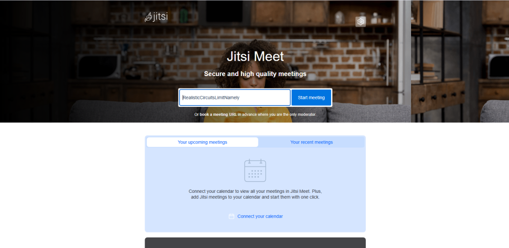 Screenshot from Jitsi Meet Website