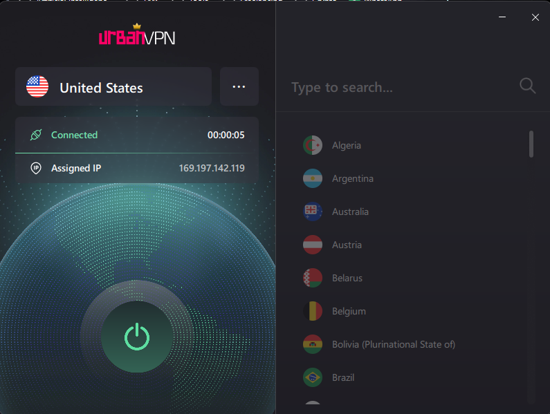 Step 1 Connect your VPN to US
