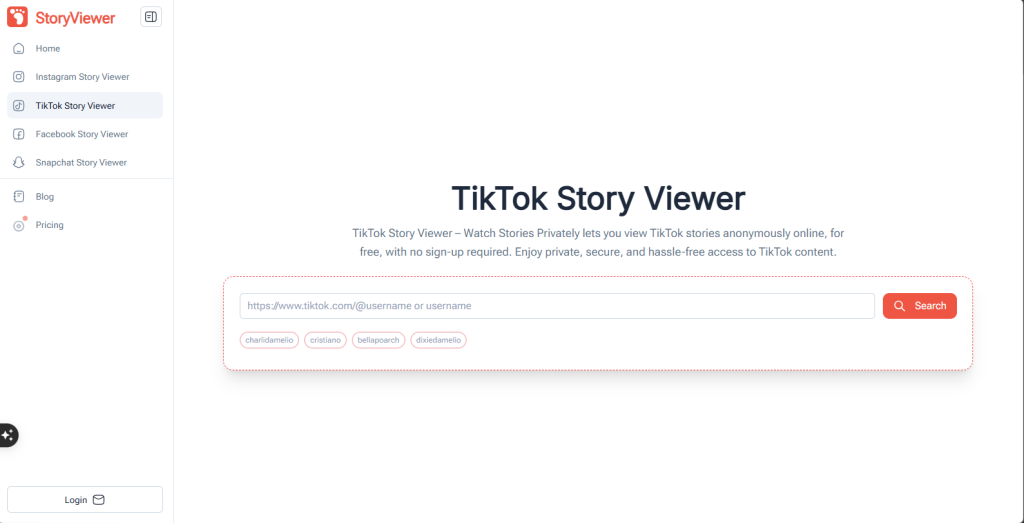 screenshot of Storyviewer.ai official web-platform