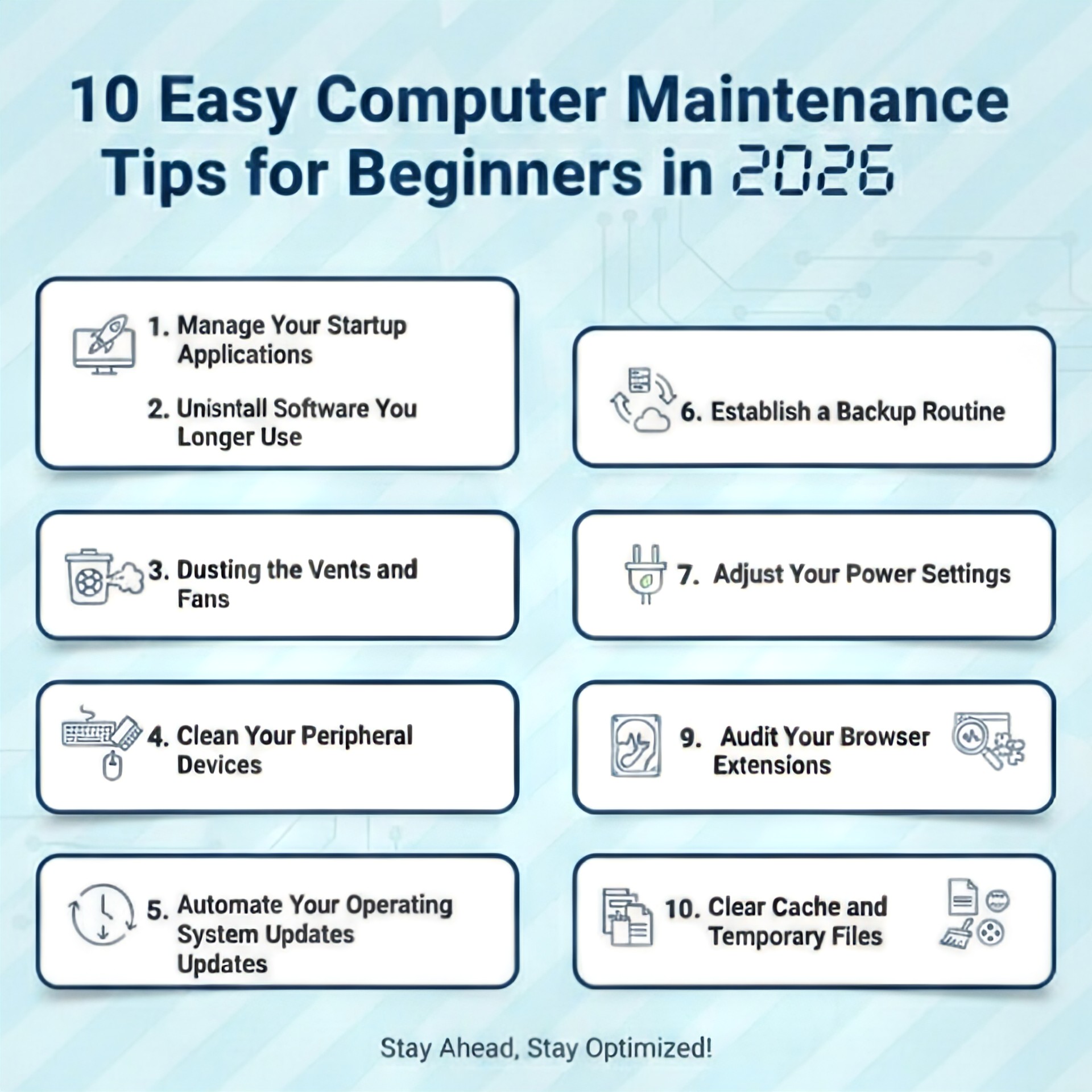 10 Easy Computer Maintenance Tips for Beginners in 2026
