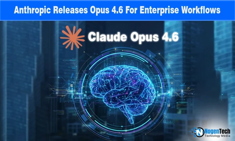 Featured image for Anthropic's Claude Opus 4.6 release, highlighting enterprise workflow automation.