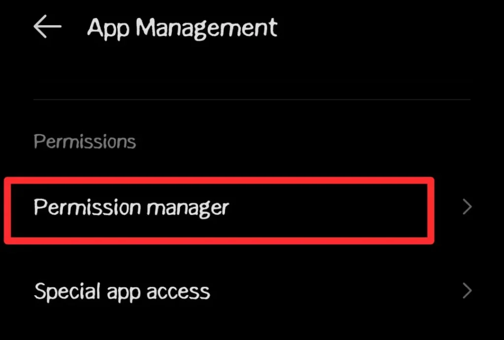 Choose Permission Manager