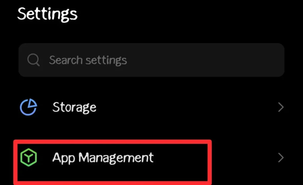Go to App Management.