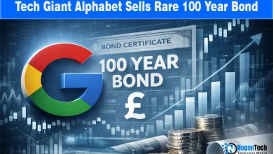 Graphic of Alphabet's 100-year bond announcement for AI infrastructure funding.