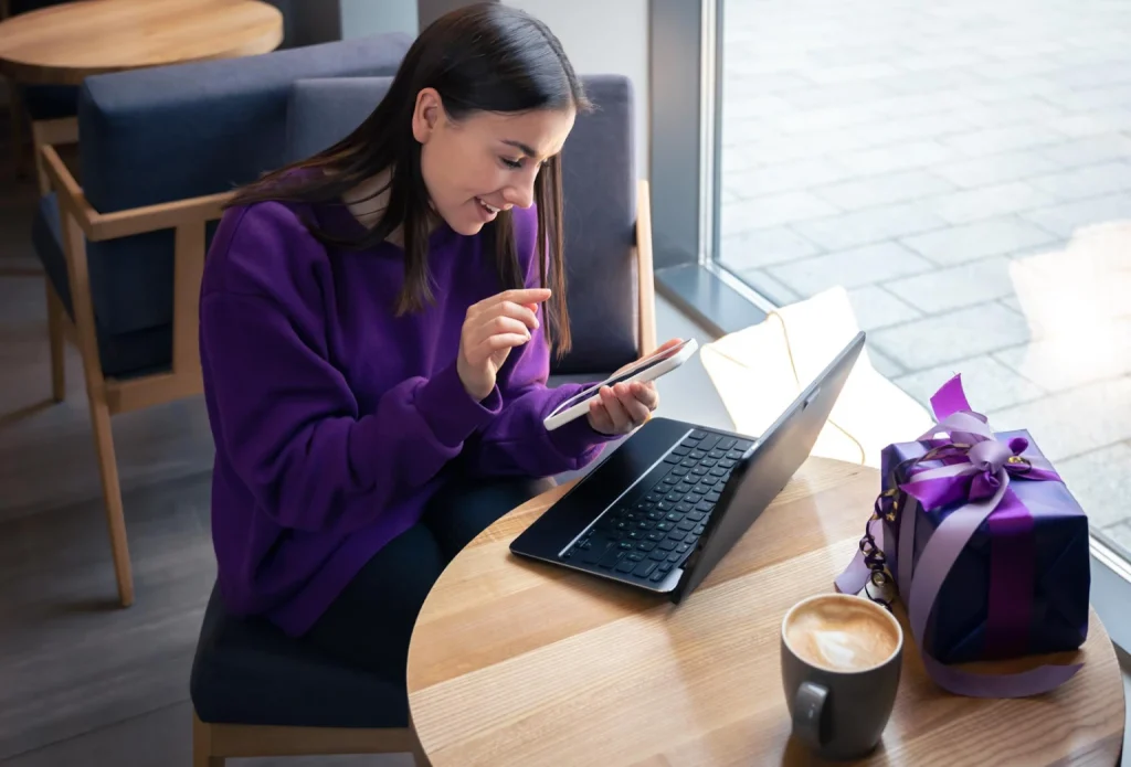 User enjoying digital rewards