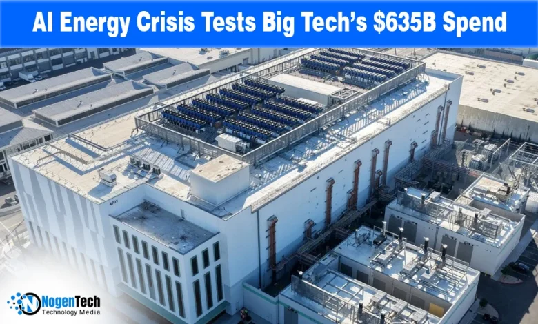Aerial view of a large-scale industrial data center facility representing Big Tech AI energy consumption
