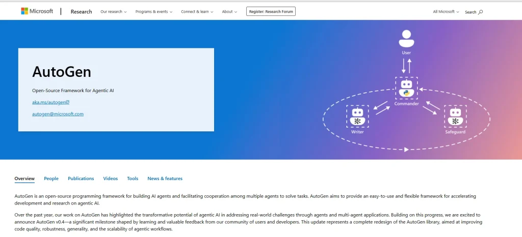 AutoGen (Microsoft Research)
