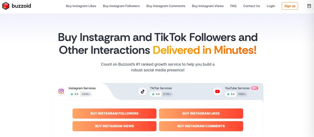 Buzzoid homepage screenshot