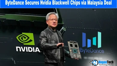 Nvidia Blackwell B200 chips in a Malaysia data center graphic, representing ByteDance’s $2.5 billion AI infrastructure deal.