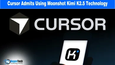 Cursor and Kimi logos with text "Cursor Admits Using Moonshot Kimi K2.5 Technology."