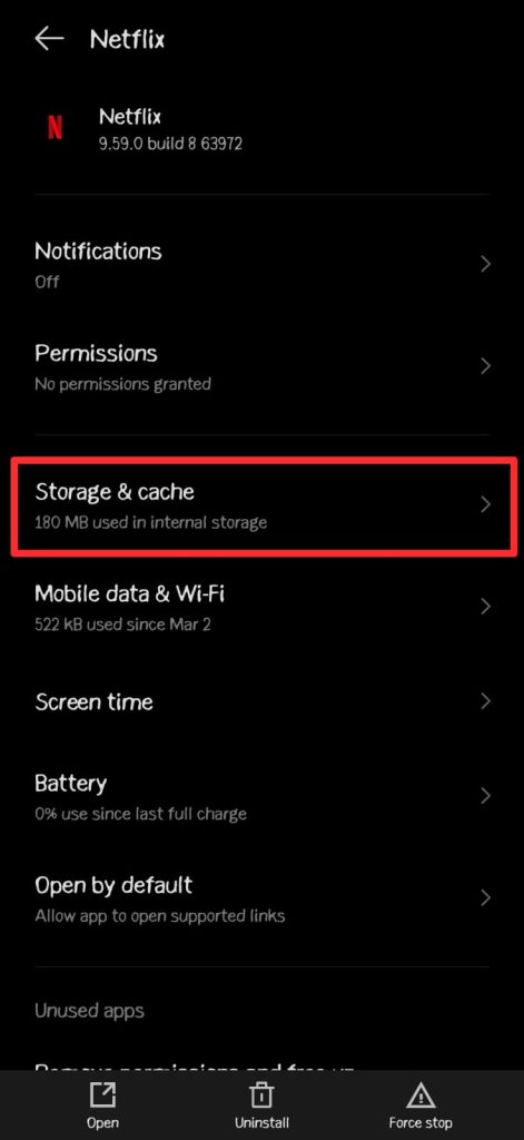 Find Clear Storage and Cache
