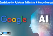 Google TurboQuant announcement graphic showing the Google logo and an AI digital silhouette on a teal background