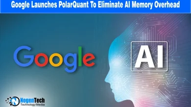 Google TurboQuant announcement graphic showing the Google logo and an AI digital silhouette on a teal background