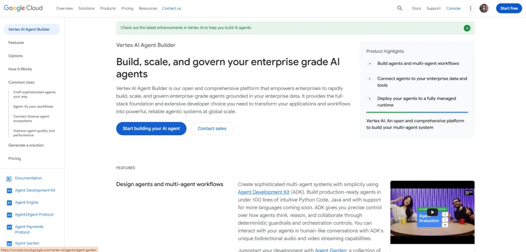 Google Vertex AI Agent Builder