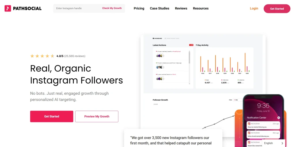 PathSocial homepage screenshot