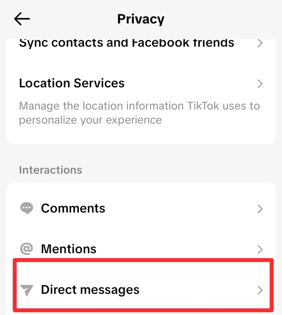 Tap Direct Messages.