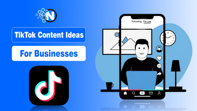 Graphic showcasing TikTok content ideas for businesses, including behind-the-scenes footage and educational "Value Bomb" videos.