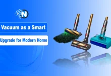 Modern smart vacuum cleaner with sleek design, Wi‑Fi connectivity, and HEPA filter, symbolizing a tech upgrade for a clean and healthy home