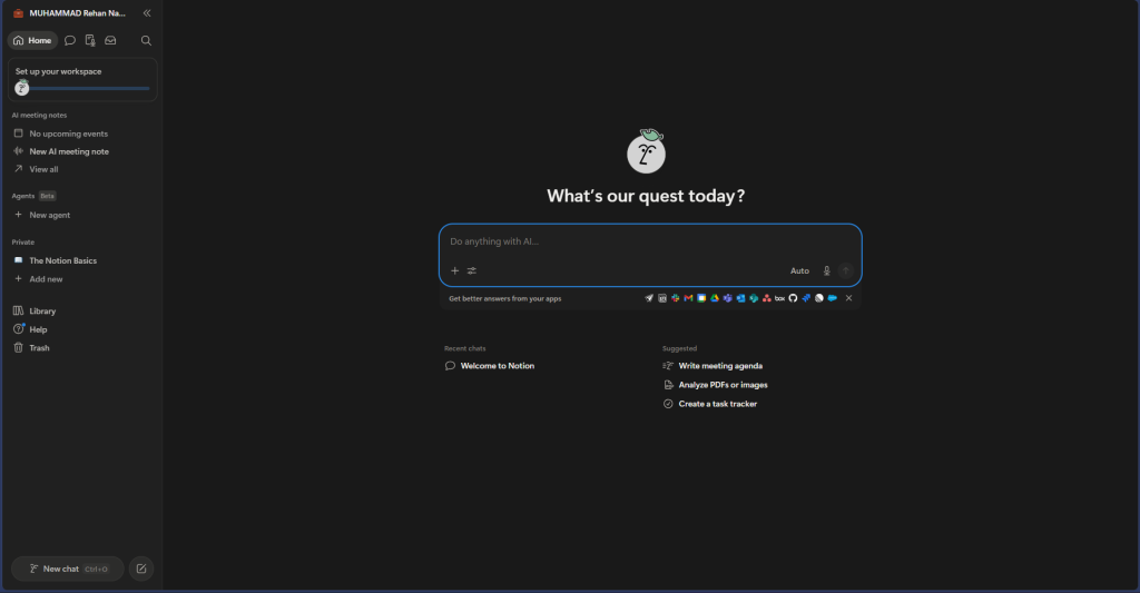 Screenshot of Notion's Homepage by NogenTech