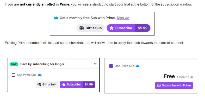 Screenshot of Twitch Turbo monthly pricing