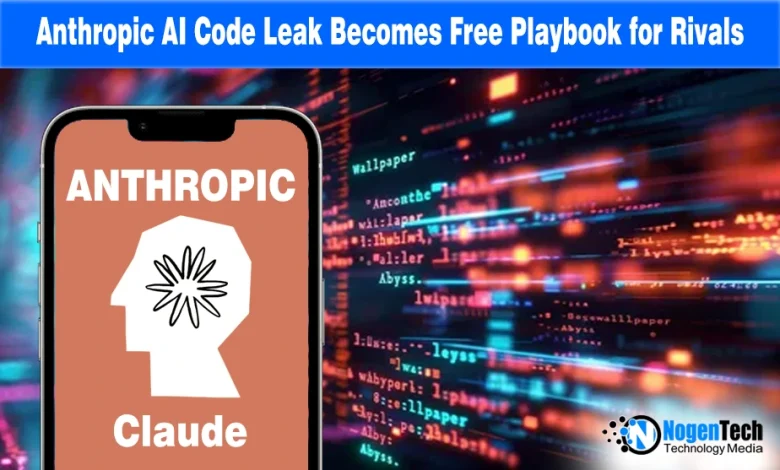 Smartphone showing Anthropic Claude logo over a background of digital source code.