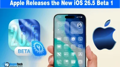 iPhone displaying the iOS 26 logo on a news graphic.