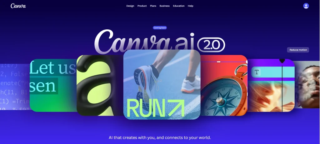 Screenshot of Canva Magic Studio's homepage by NogenTech