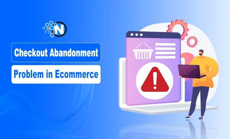 Checkout abandonment illustration showing users leaving an online shopping cart due to payment issues