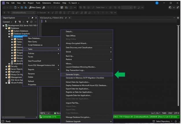 Generate Scripts