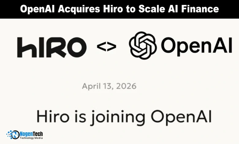 Hiro and OpenAI logos on a white news graphic announcing the acquisition.