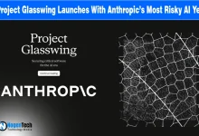 Anthropic Project Glasswing neural network visualization and logo for an AI safety report.