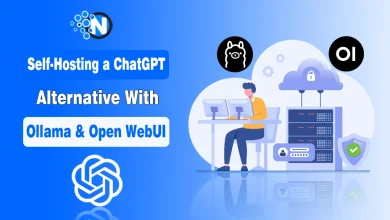Self-hosted AI setup using Ollama and Open WebUI on a laptop screen