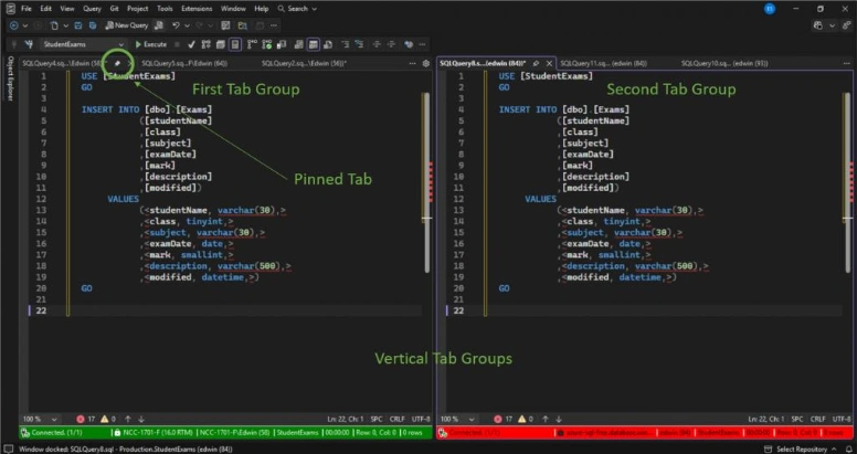 Take a look at a vertical tab grouping below