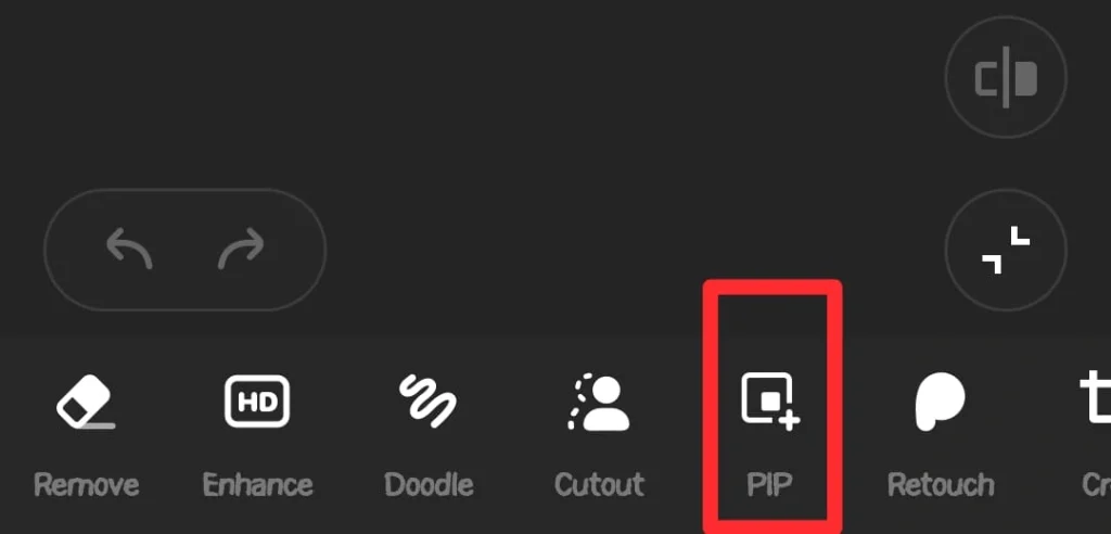 Timeline capabilities of Inshot