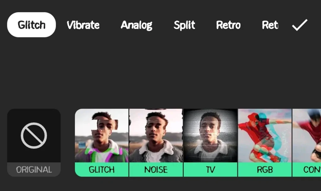 Transition effects of Inshot